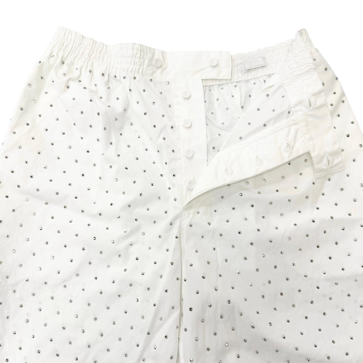 Excellent PRADA Shorts Studded Triangle Logo white cotton mens S