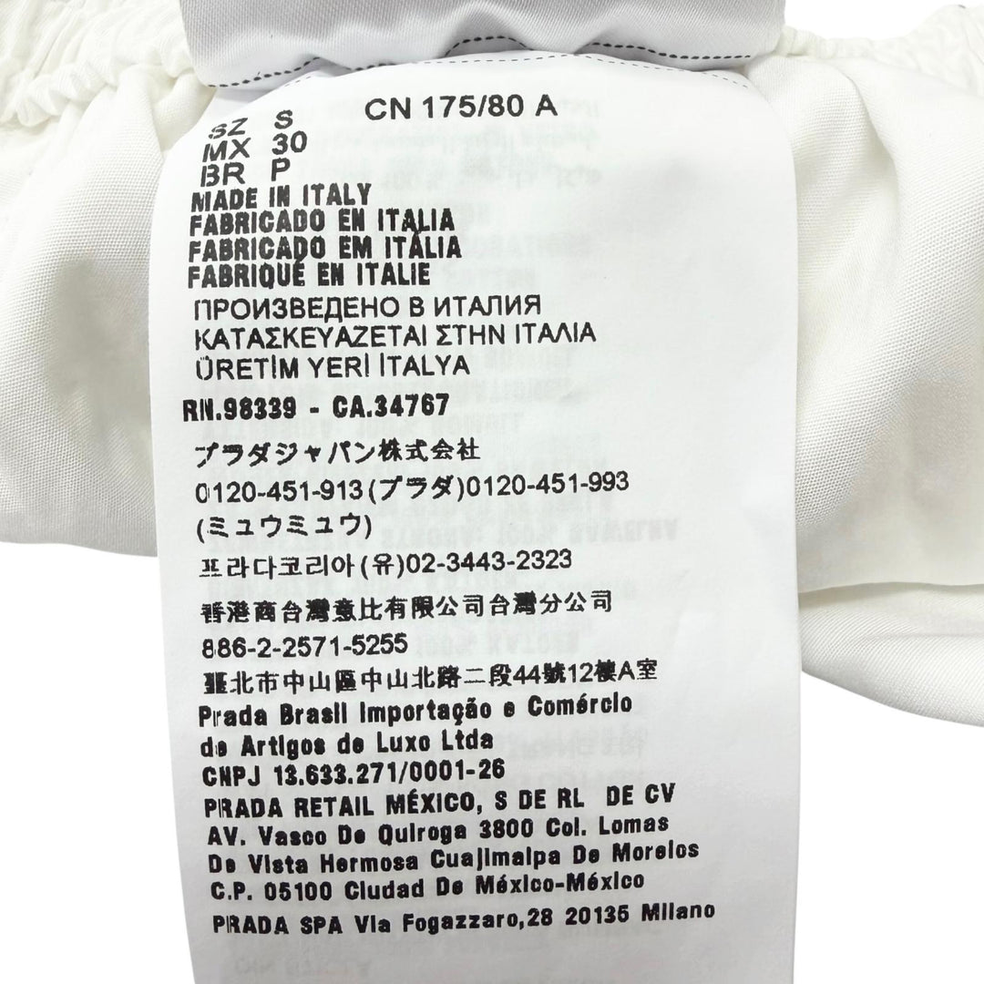 Excellent PRADA Shorts Studded Triangle Logo white cotton mens S