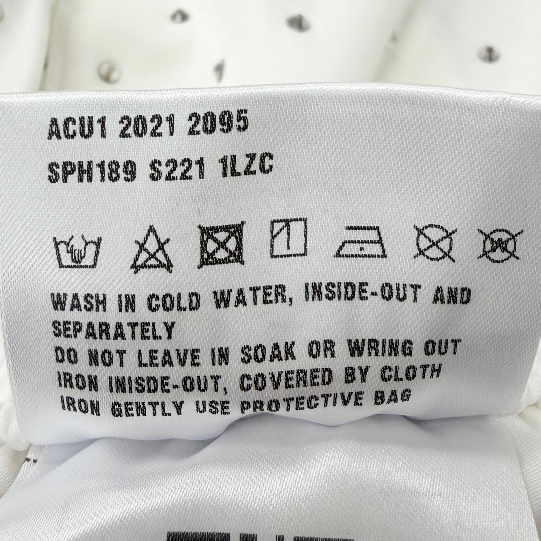 Excellent PRADA Shorts Studded Triangle Logo white cotton mens S