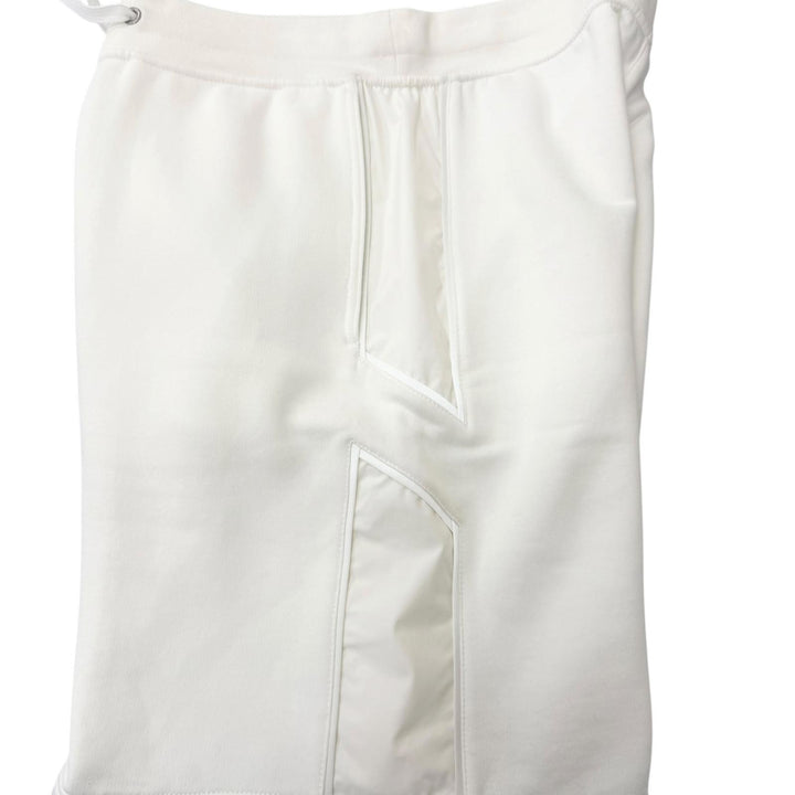 Excellent HERMES Shorts H logo motif nylon paneling white cotton