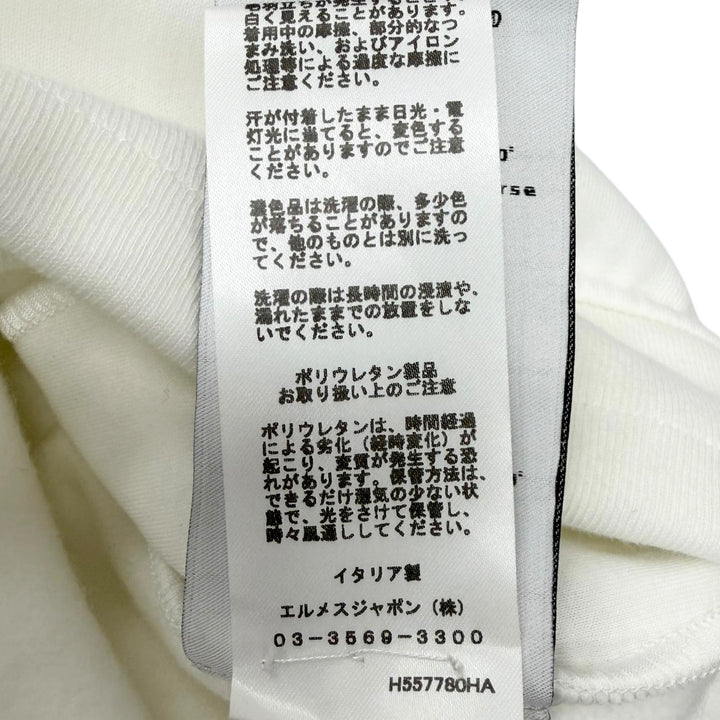 Excellent HERMES Shorts H logo motif nylon paneling white cotton