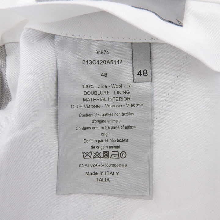 Pristine DIOR slacks Center press gray wool mens 48 013C120A5114