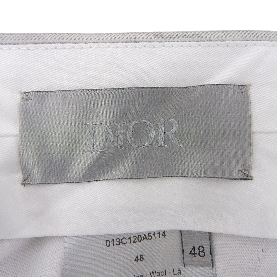 Pristine DIOR slacks Center press gray wool mens 48 013C120A5114