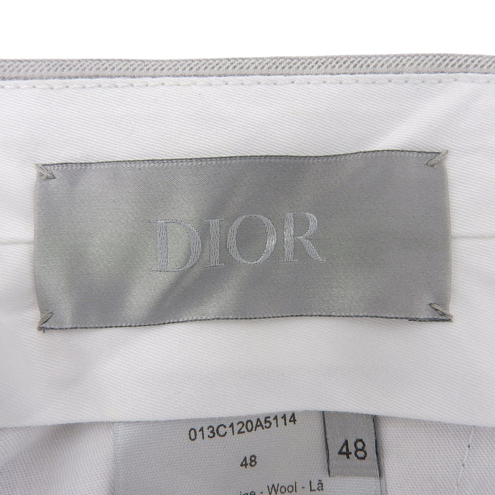 Pristine DIOR slacks Center press gray wool mens 48 013C120A5114