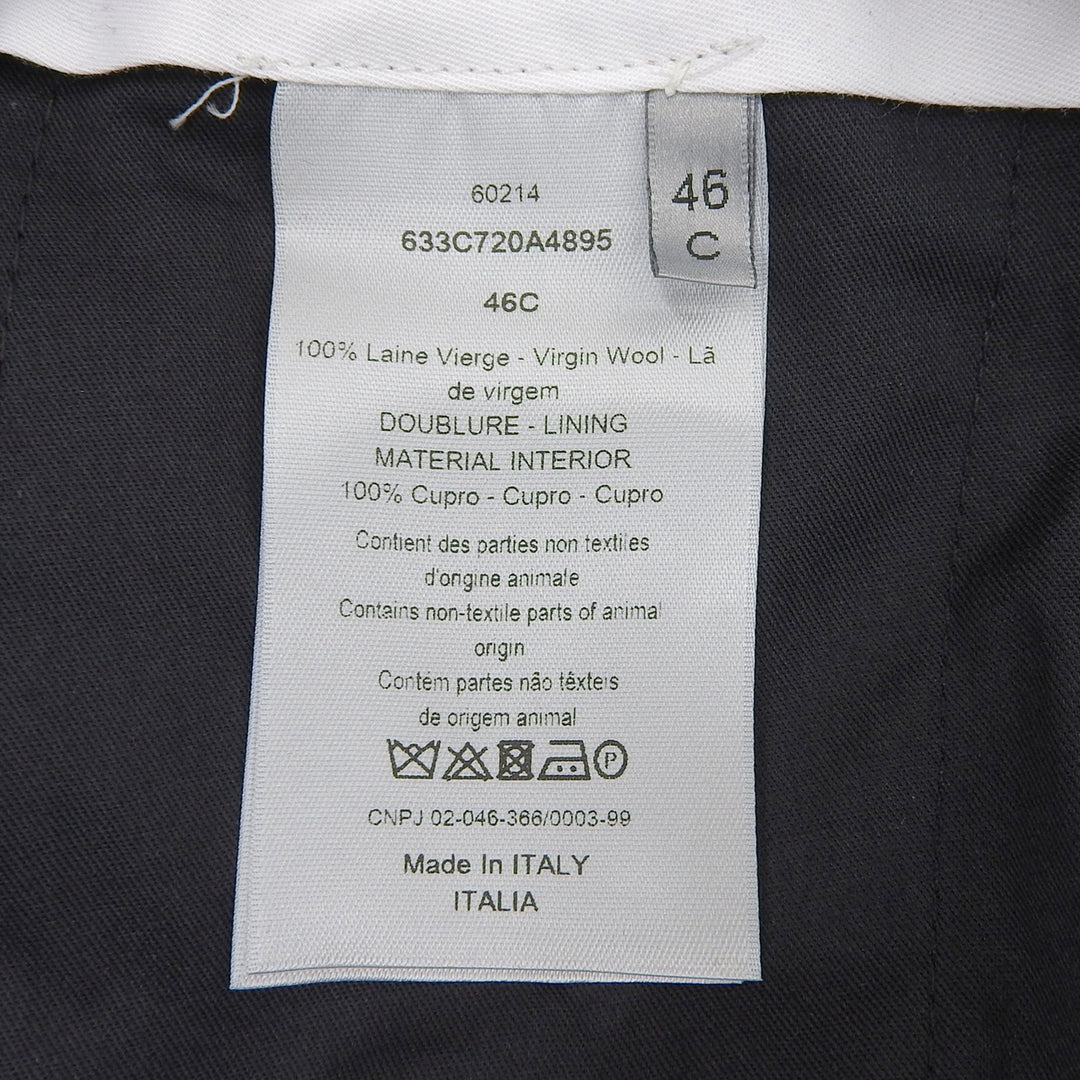 Pristine DIOR slacks Center press Navy wool mens 633C720A4895