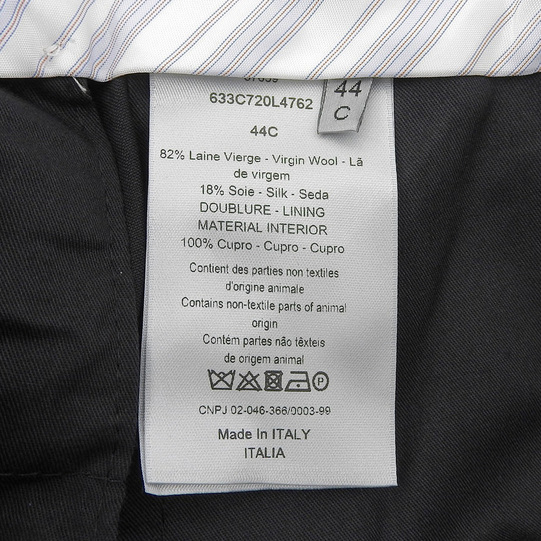 Pristine DIOR slacks Center press black wool mens 633C720L4762