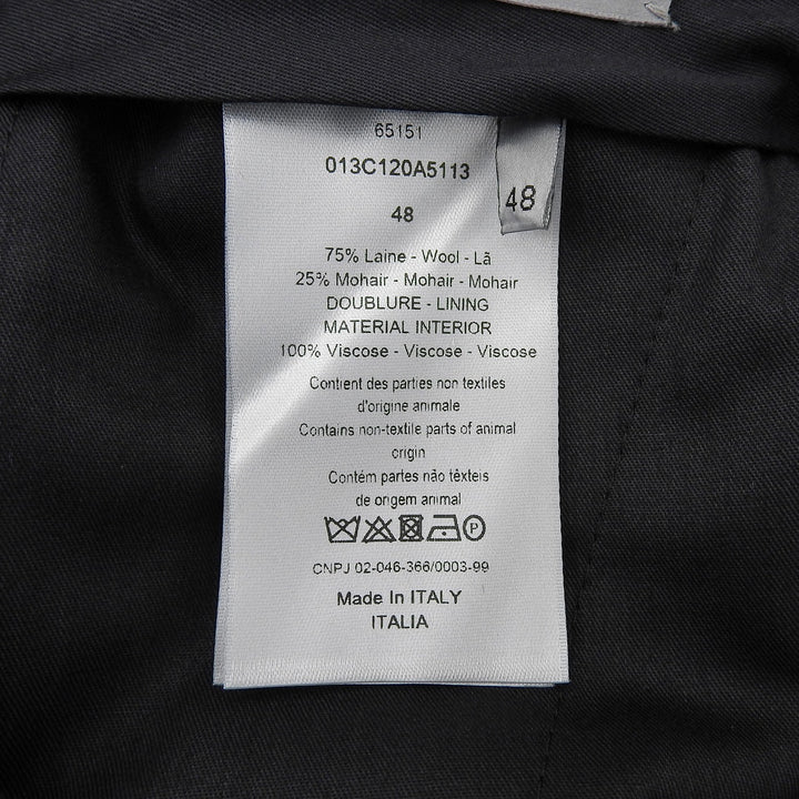 Pristine DIOR slacks Center press black wool mens 48 013C120A5113