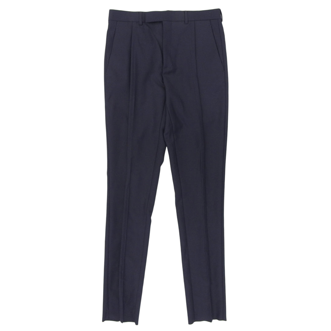 Pristine DIOR slacks Center press Navy wool mens 46 183C104A5113
