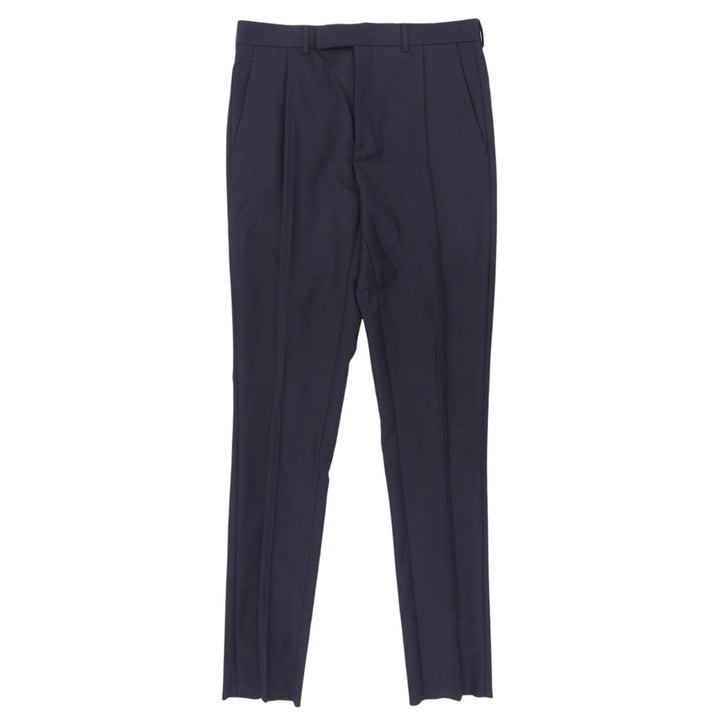Pristine DIOR slacks Center press Navy wool mens 46 183C104A5113