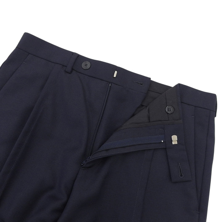 Pristine DIOR slacks Center press Navy wool mens 46 183C104A5113