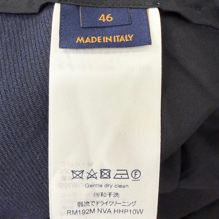 Pristine LOUIS VUITTON slacks Single Trousers Navy wool mens 46