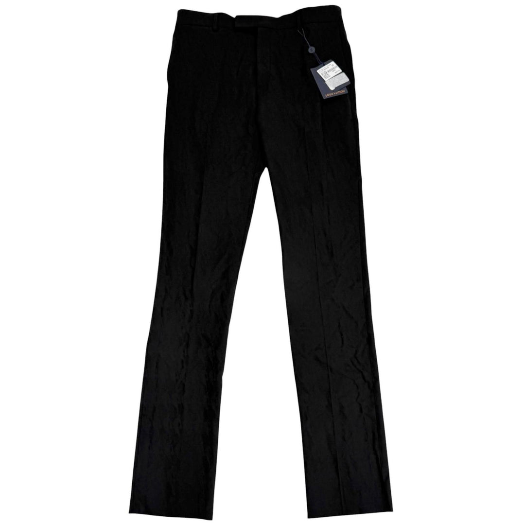 Pristine LOUIS VUITTON NBA Pants Overall handle black wool mens 42