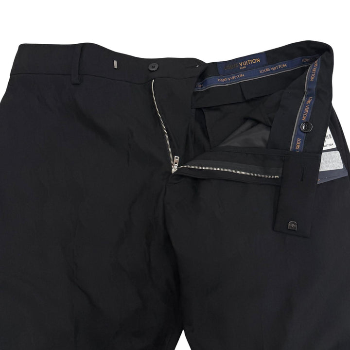 Pristine LOUIS VUITTON NBA Pants Overall handle black wool mens 42