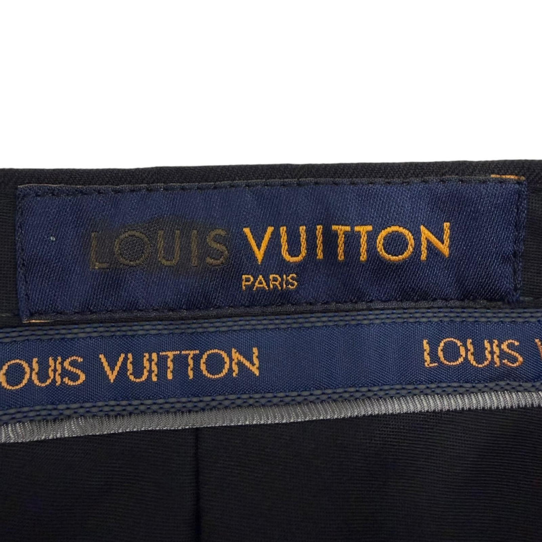 Pristine LOUIS VUITTON NBA Pants Overall handle black wool mens 42