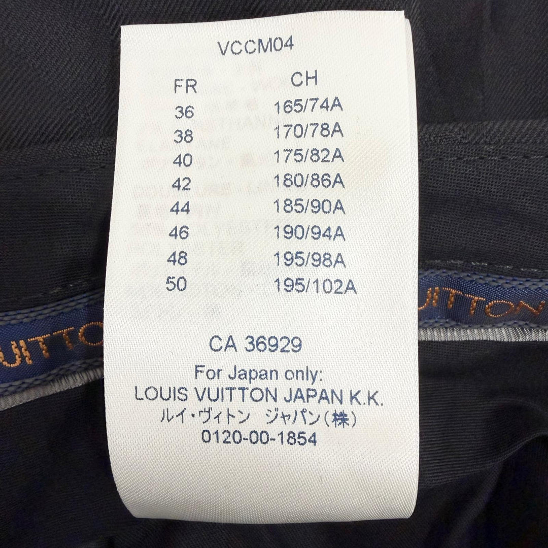 Pristine LOUIS VUITTON NBA Pants Overall handle black wool mens 42