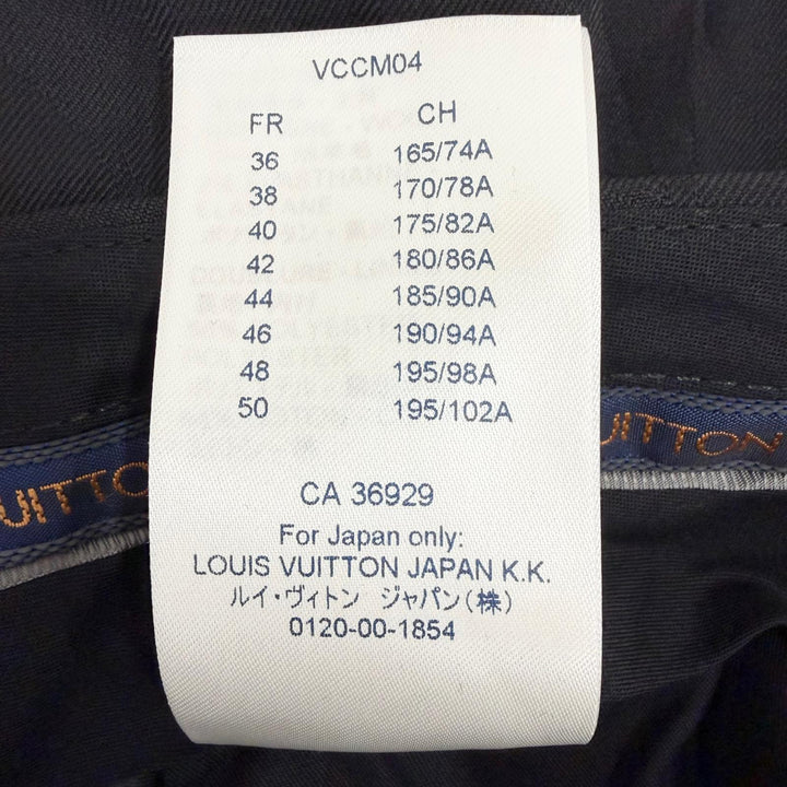 Pristine LOUIS VUITTON NBA Pants Overall handle black wool mens 42