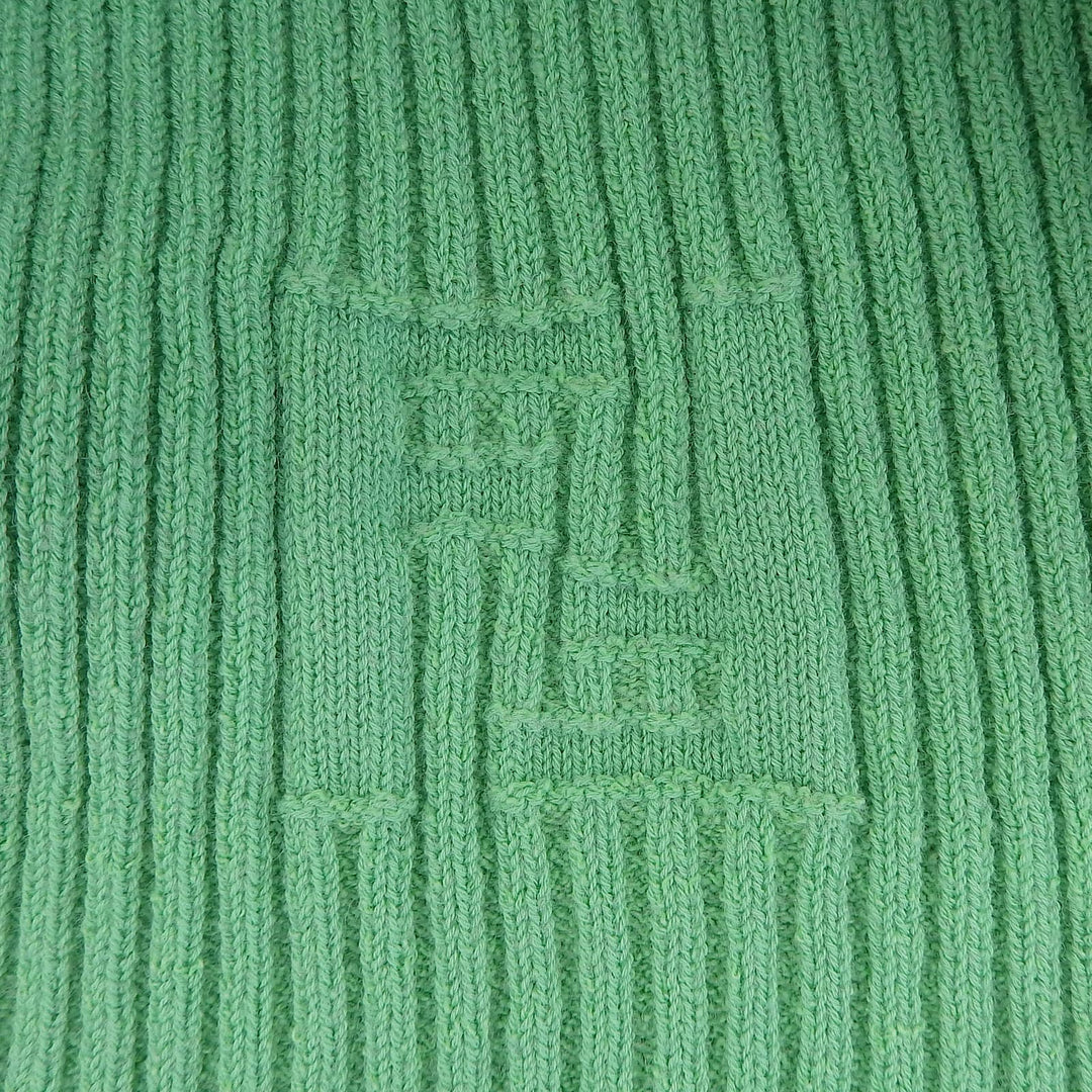 Excellent FENDI one piece Sleeveless ribbed knit green cotton 36 FZDA99 ANJB