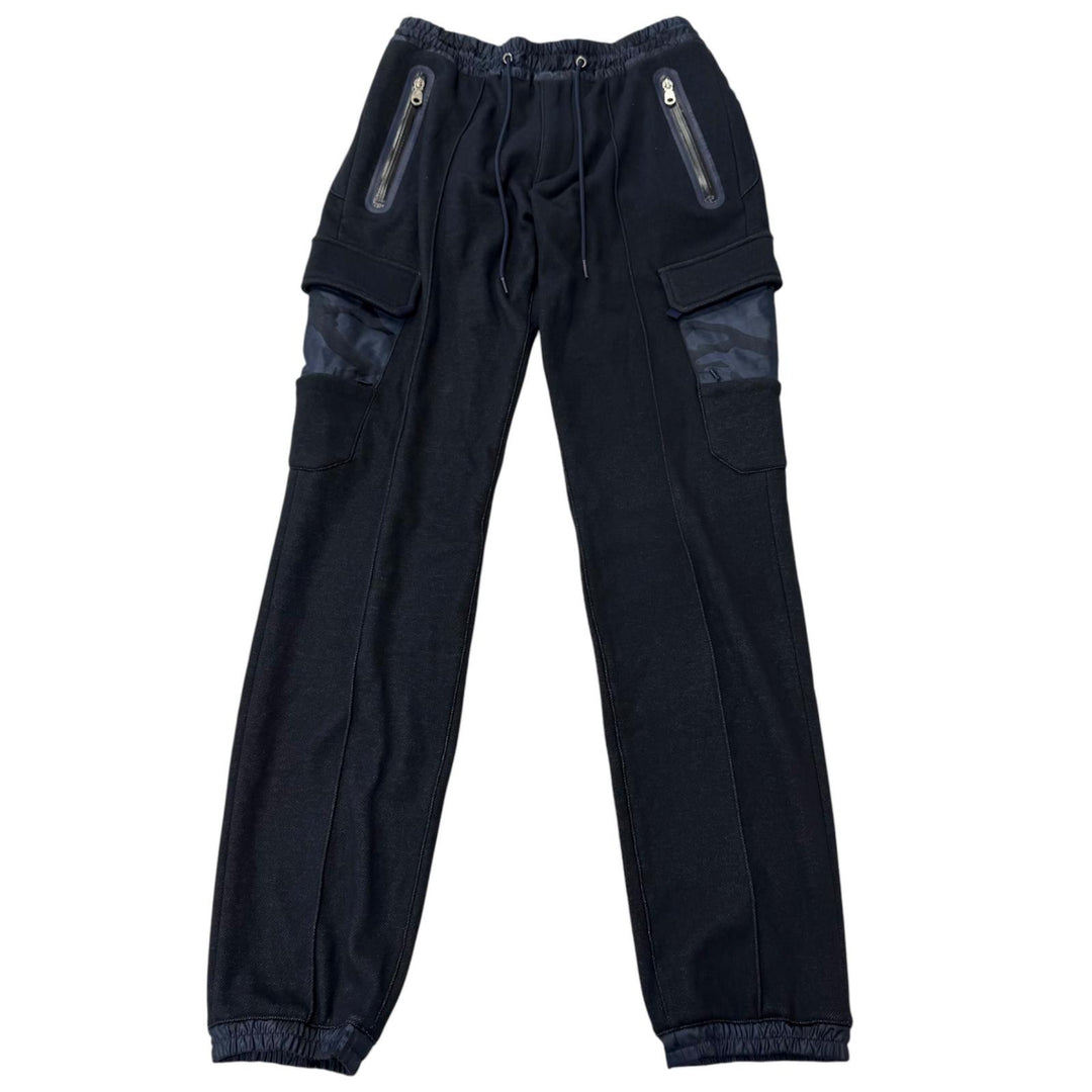 Pristine MARK & LONA two-piece set Swarovski Skull Blouson Jogger Pants Navy