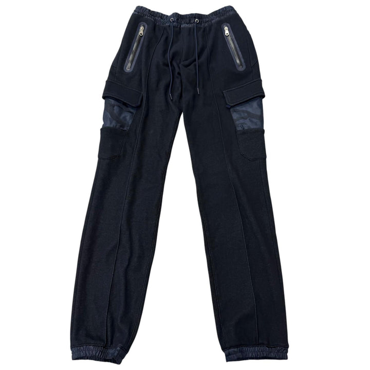 Pristine MARK & LONA two-piece set Swarovski Skull Blouson Jogger Pants Navy