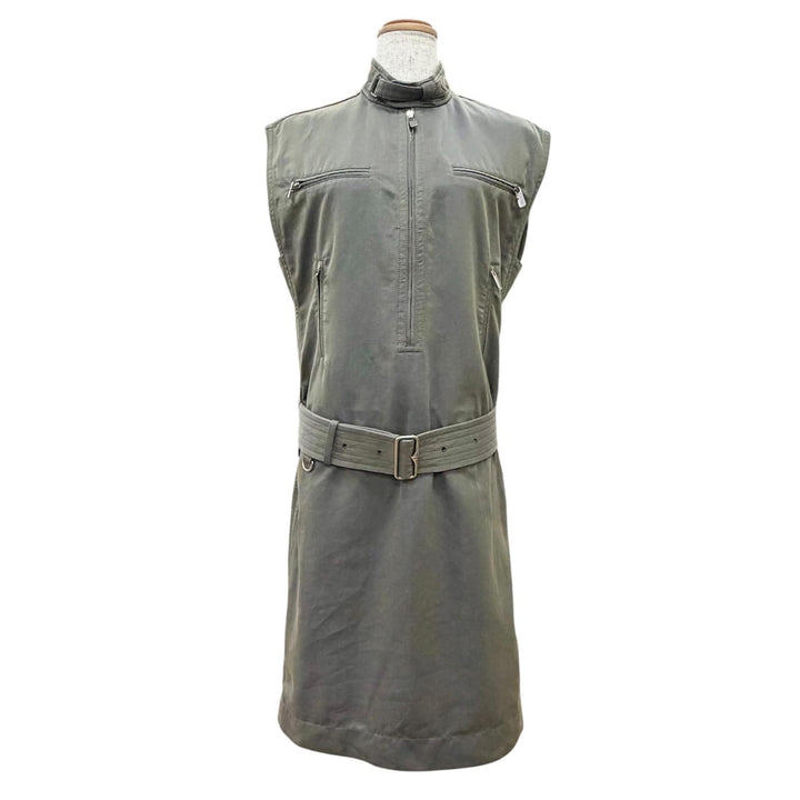 Pristine BURBERRY one piece Belted high-neck sleeveless top iridescent 8086911