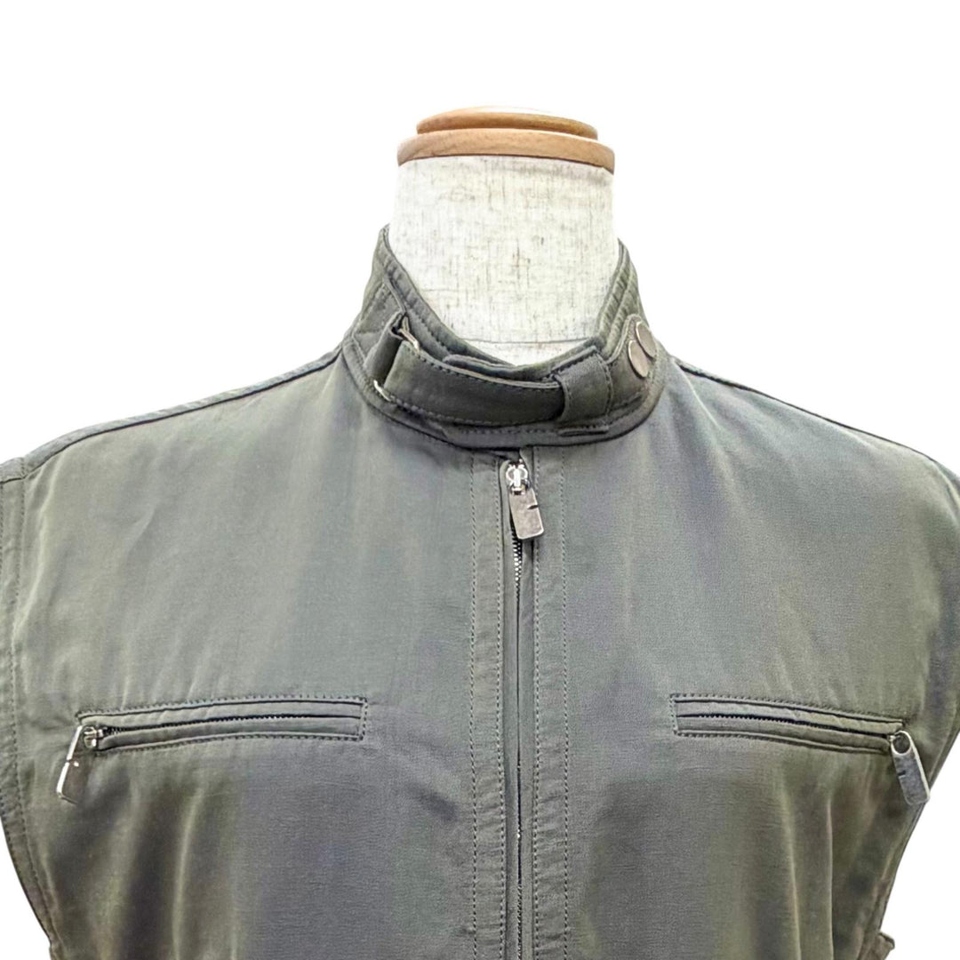 Pristine BURBERRY one piece Belted high-neck sleeveless top iridescent 8086911