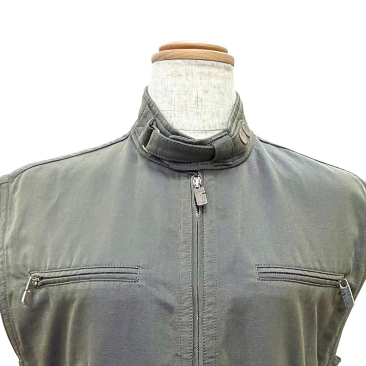 Pristine BURBERRY one piece Belted high-neck sleeveless top iridescent 8086911