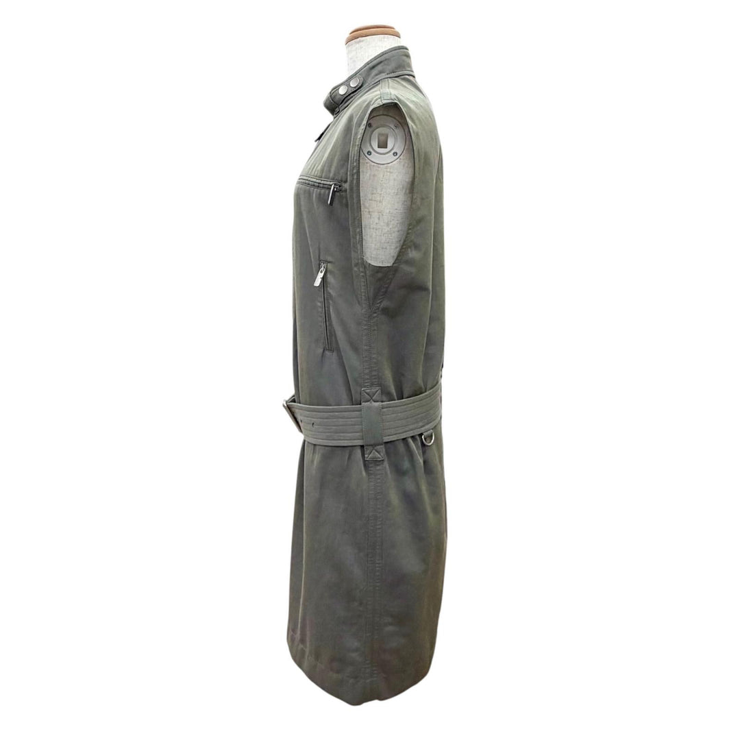 Pristine BURBERRY one piece Belted high-neck sleeveless top iridescent 8086911