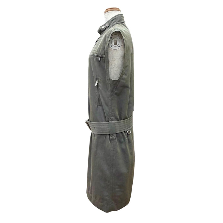 Pristine BURBERRY one piece Belted high-neck sleeveless top iridescent 8086911