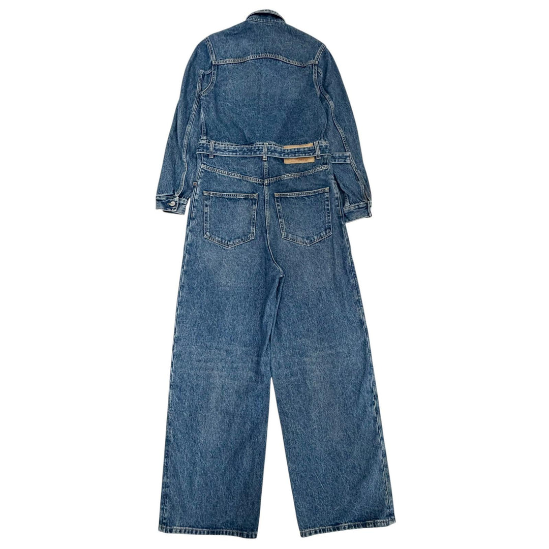 Excellent PRADA jumpsuit Triangle design denim jumpsuit/all-in-one 36 GFZ017