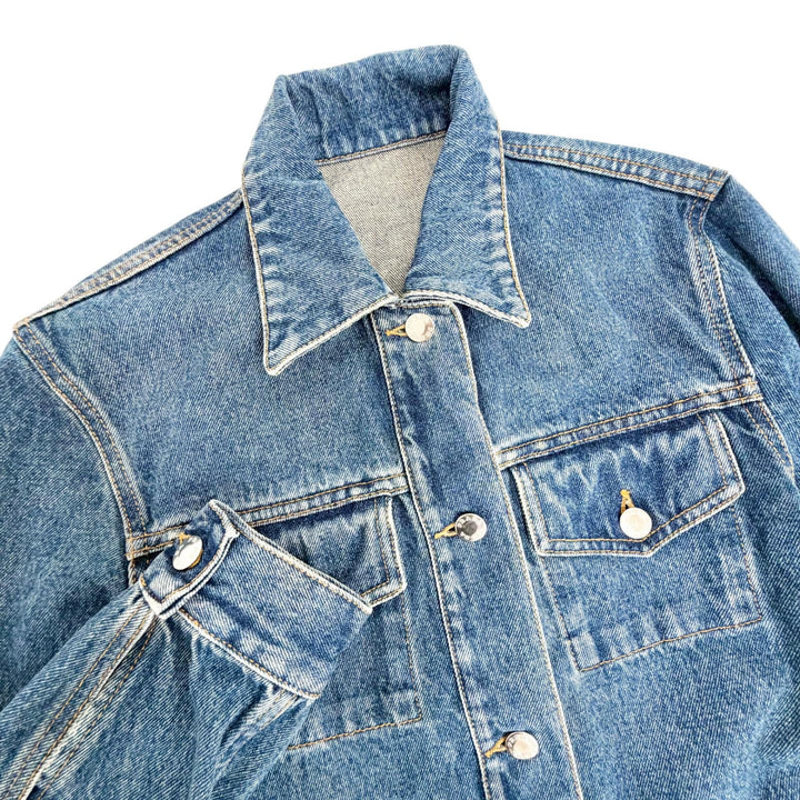 Excellent PRADA jumpsuit Triangle design denim jumpsuit/all-in-one 36 GFZ017