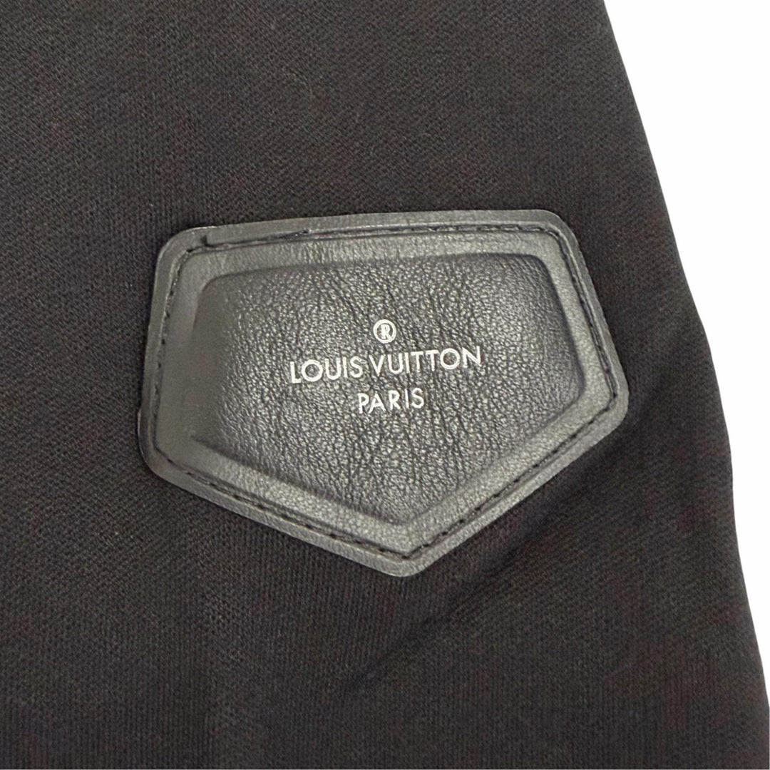 Pristine LOUIS VUITTON one piece Floral print ruffle sweatshirt dress, black XS