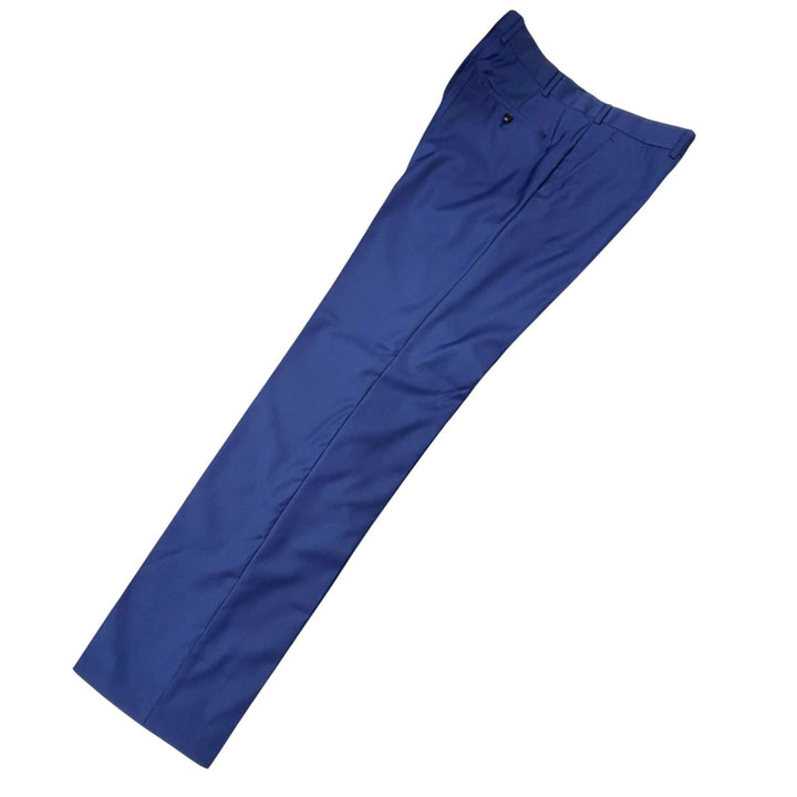 Excellent HERMES suit Single Three-piece blue wool mens