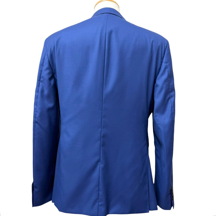 Excellent HERMES suit Single Three-piece blue wool mens