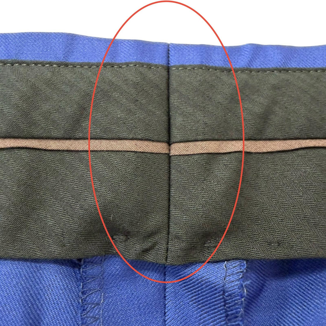Excellent HERMES suit Single Three-piece blue wool mens