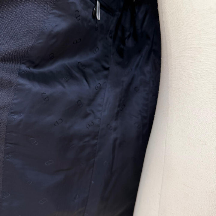 Excellent DIOR tailored jacket Navy wool mens 48 633C720A5084