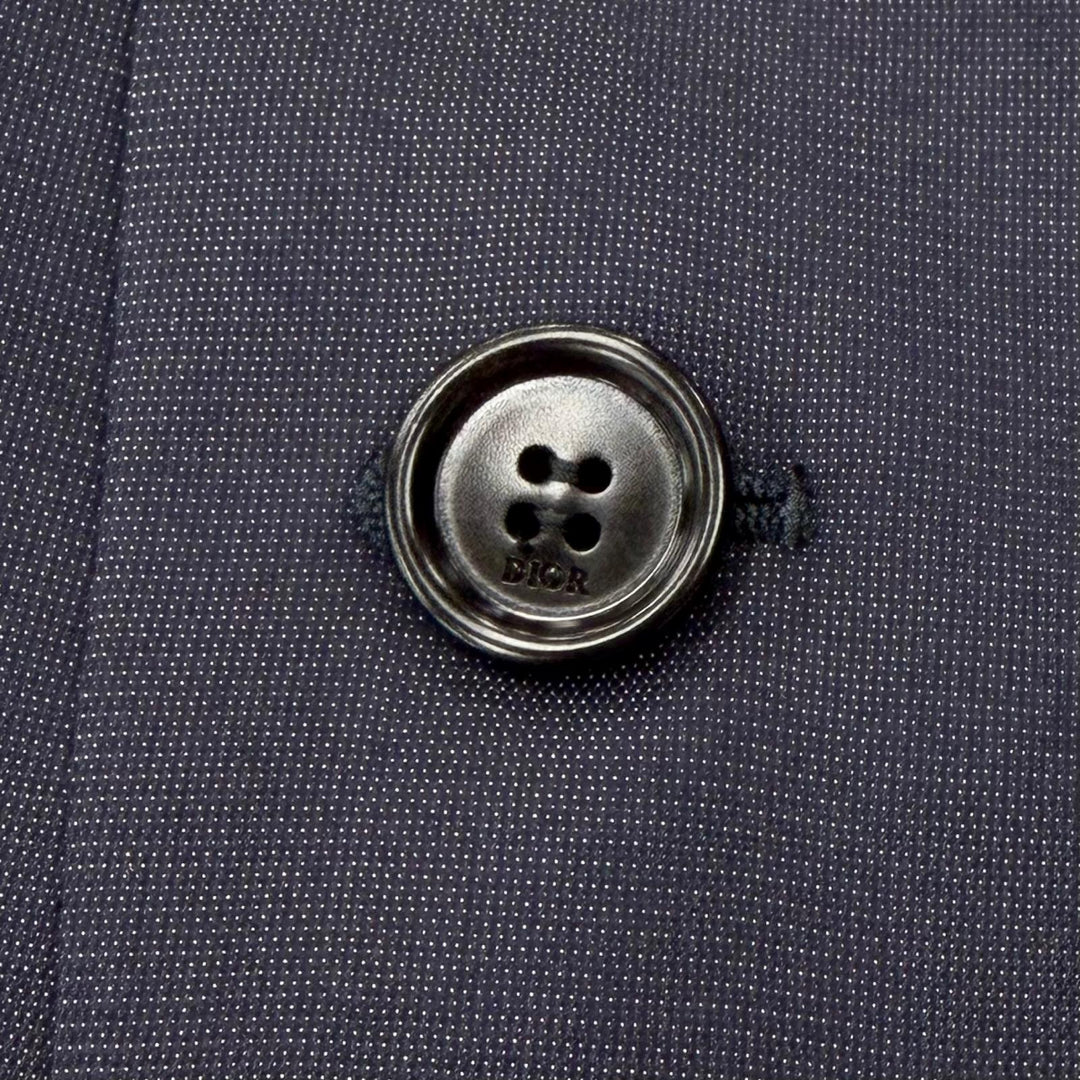 Excellent DIOR tailored jacket Navy wool mens 48 633C720A5084