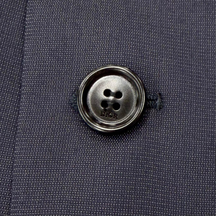 Excellent DIOR tailored jacket Navy wool mens 48 633C720A5084