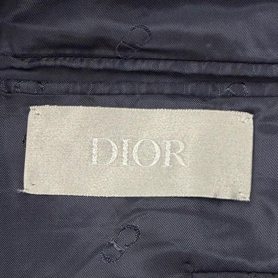 Excellent DIOR tailored jacket Navy wool mens 48 633C720A5084