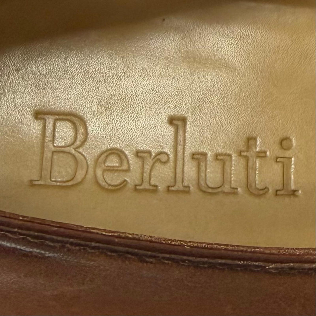 Great Berluti Dress shoes Alessandro Plain toe Oxford shoes Brown