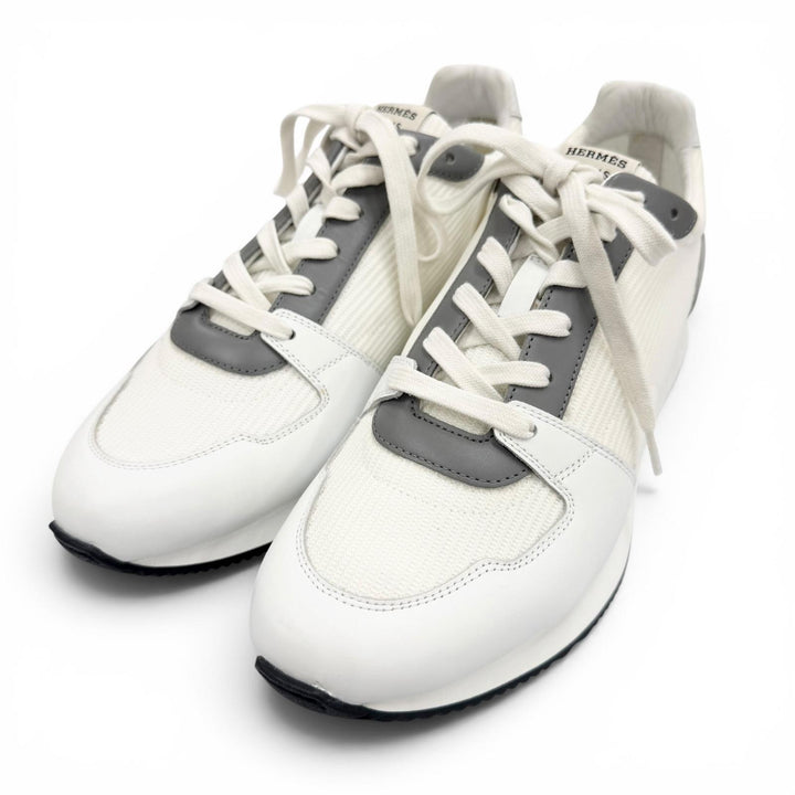 Excellent HERMES sneakers escape white leather mens 41 232870Z