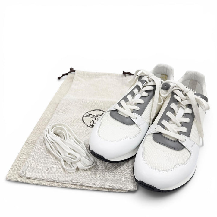 Excellent HERMES sneakers escape white leather mens 41 232870Z