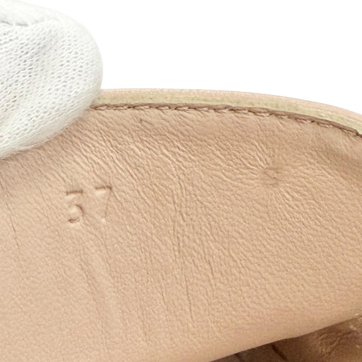 Pristine HERMES Leather shoes GAME kelly buckle pink beige leather 37 231017Z