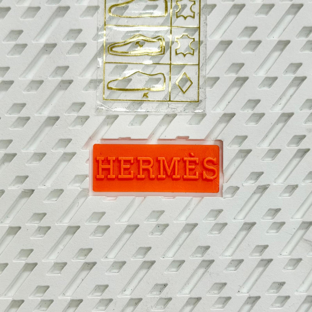 Pristine HERMES Leather shoes GAME kelly buckle pink beige leather 37 231017Z