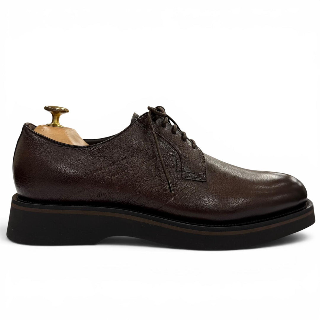 Pristine BERLUTI Leather shoes Alessio Derby brown Venice Calfskin Leather 7