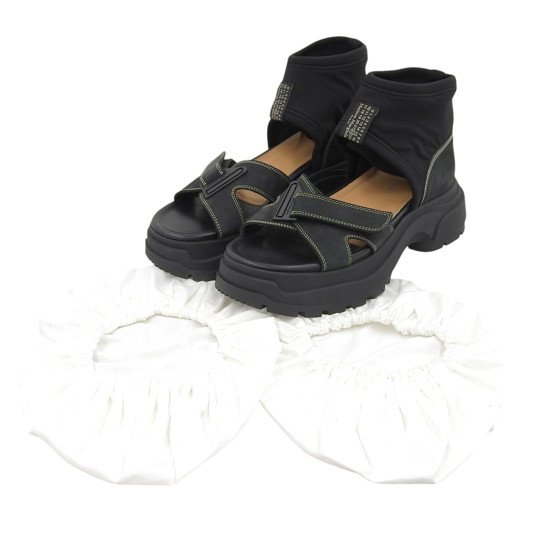 Great Maison Margiela 22 Sandals Touch Strap Sandals black Suede leather mens 39