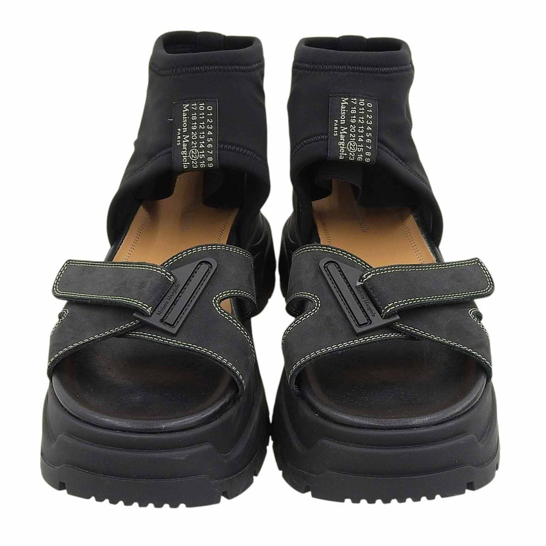 Great Maison Margiela 22 Sandals Touch Strap Sandals black Suede leather mens 39