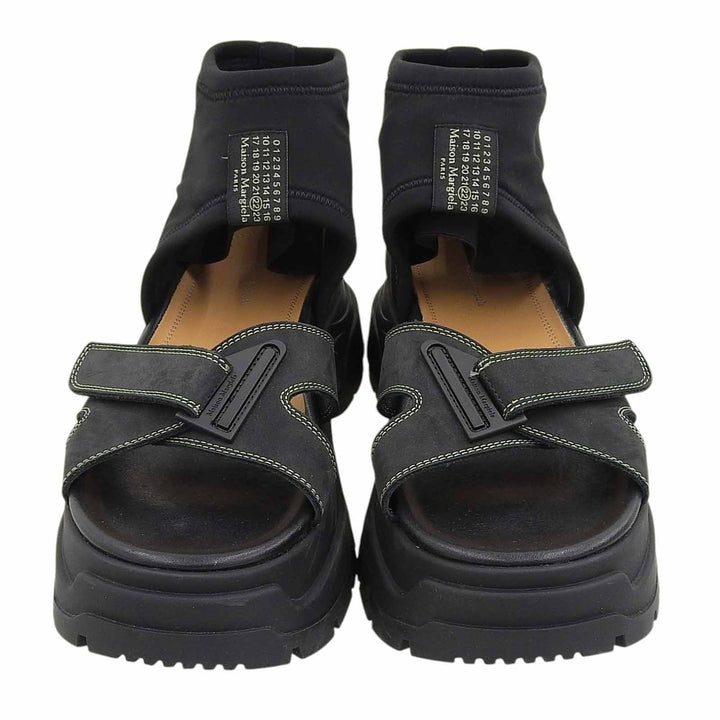 Great Maison Margiela 22 Sandals Touch Strap Sandals black Suede leather mens 39