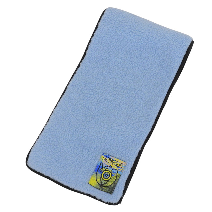 Excellent LOEWE Scarf Logo embroidered patch, color block Light blue