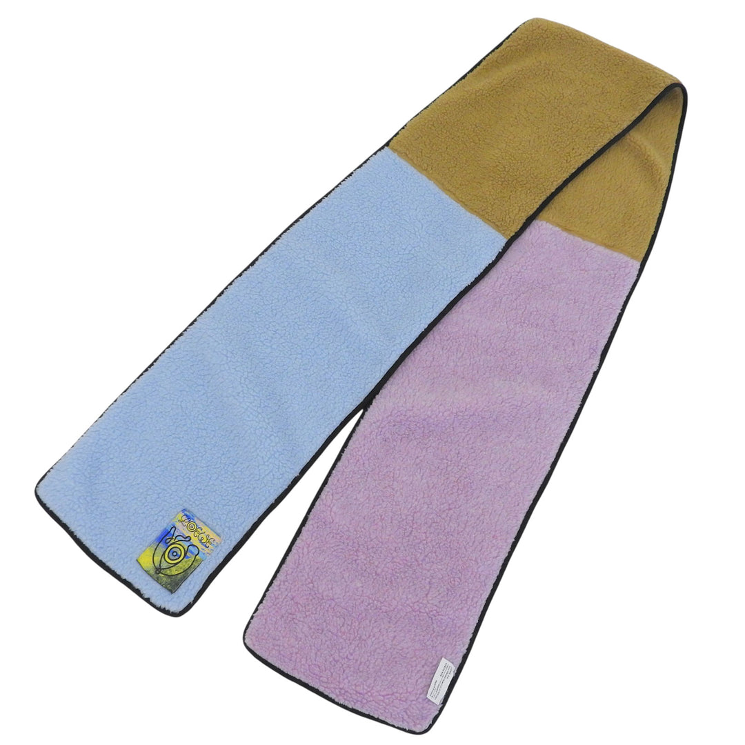 Excellent LOEWE Scarf Logo embroidered patch, color block Light blue