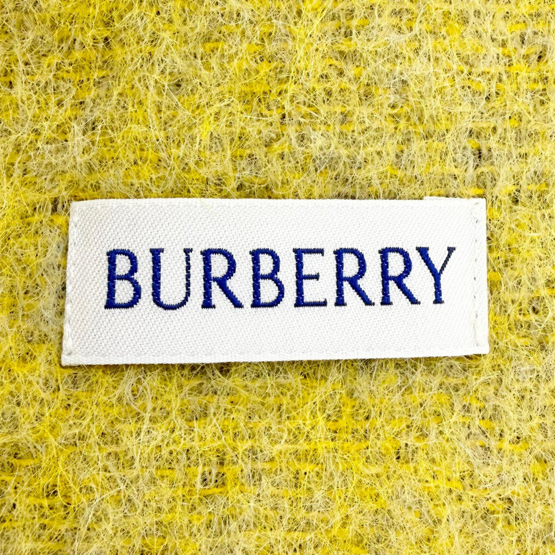 Pristine BURBERRY Scarf Logo fringe large scarf/shawl beige Nylon Women 8076563